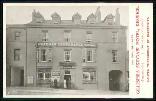 AK - Gillespie's Skiddaw Hotel in Keswick England Temperance Hotel kein Alkohol