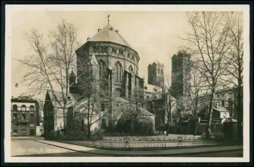 Echt Foto AK - Köln am Rhein - Blick auf die Kirche St. Gereon - 1935 gelaufen