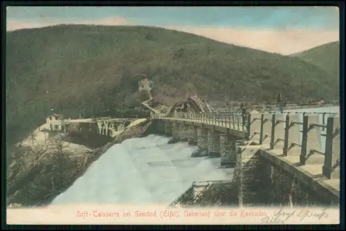 AK - Urfttalsperre Gemünd in der Eifel - Überlauf über die Kaskaden - 1905 gel.