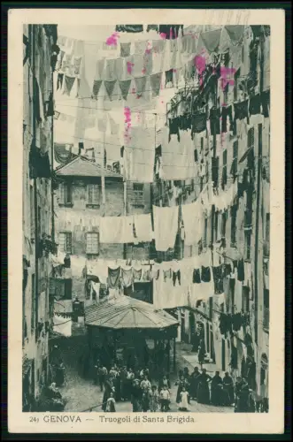 AK - die Truogoli di Santa Brigida Waschplatz - in Genua Genova - 1929 gelaufen