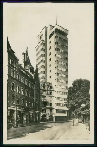 Echt Foto AK - Tagblatt Turm in Stuttgart - 1928-43 Redaktion - 1930 gelaufen
