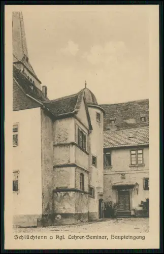 AK - Schlüchtern in Hessen - Haupteingang des Königlichen Lehrer-Seminars - 1935