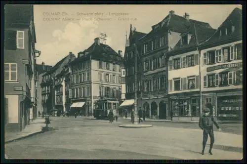 AK - Colmar im Elsass - Schwendiplatz Place Schwendi - und Langgasse Grand-rue