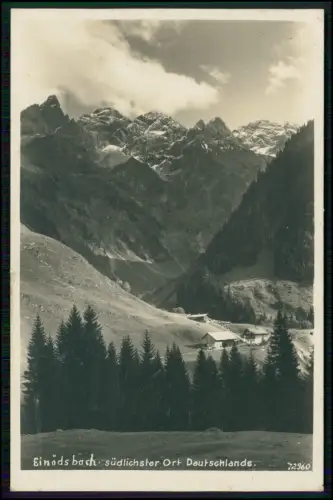 Foto AK - Berggasthof in Einödsbach - Oberstdorf - Oberallgäu - 1931 gelaufen