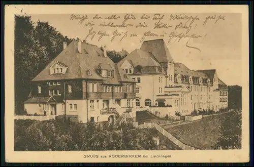 3x AK - Klinik Roderbirken - in Leichlingen Rheinland - 1917 Feldpost gelaufen