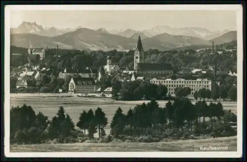 2x Foto AK - Panoramablick auf Kaufbeuren mit Stadt und Alpen im Hintergrund