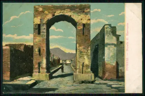 4x alte Ansichtskarten AK - Pompei Campania Italien - diverse Ansichten um 1900