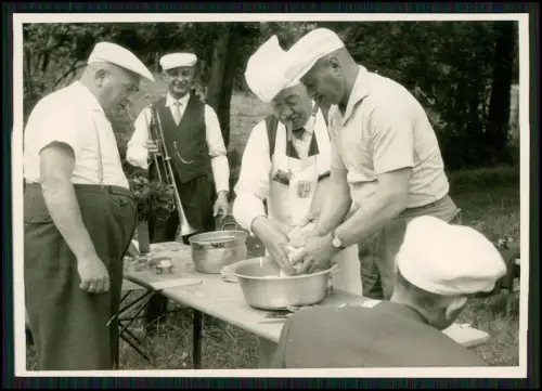 10x Foto - Herren Mosel Rhein Reise 1953 - Kochen Grillen mit Knorr Produkte