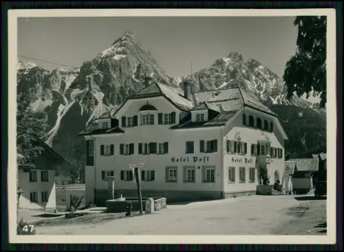7x Foto - Hotel Post in Lermoos - Reise Tirol Österreich Bayern - 1950