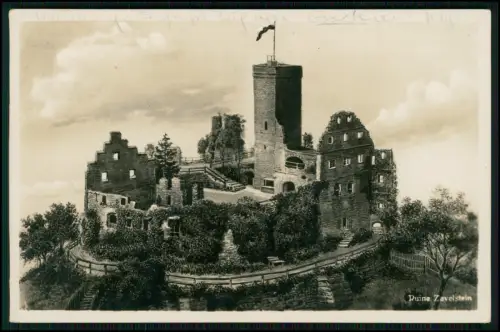 Foto AK - Bad Teinach Zavelstein -Ruine - Land-Poststempel über Calw - 1939 gel.