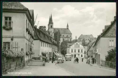 Foto AK - Schirgiswalde in der Oberlausitz - Kirche Zentrum Omnibus Geschäfte