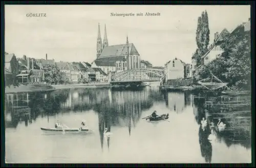 AK - Görlitz in der Lausitz - Altstadt Neisse Peterskirche .... - 1908 gelaufen