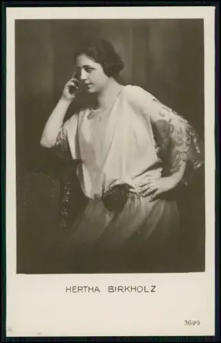 Echt Foto AK - Hertha Birkholz - deutsche Schauspielerin ? - Porträt - um 1930