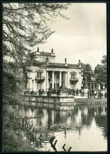 Echt Foto AK - Palast auf der Insel Pałac na Wyspie - im Łazienki-Park Warschau
