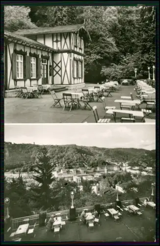 Echt Foto AK - Cafe Terrasse Schweizerhaus - Blick auf Bad Ems