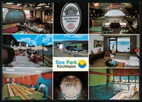 2x AK Seepark Kirchheim Hessen Lr. Hersfeld-Rotenburg Wasserski Schwimmen Baden