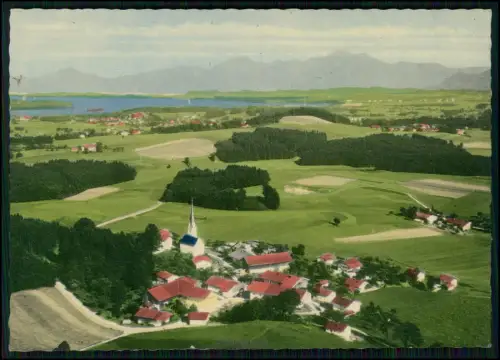 AK - Luftbild Greimharting am Fuß der Ratzinger Höhe Rimsting Prien am Chiemsee