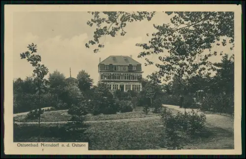 AK - Ostseebad Niendorf Timmendorfer Strand - Gebäude Haus - 1921 Bahnpost gel.