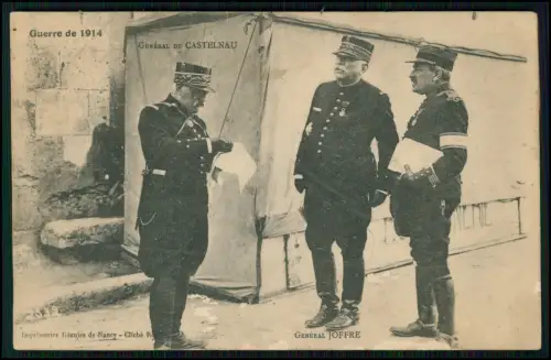 AK 1. WK - franz. General de Castelnau und Noël Édouard Marie Joseph, Vicomte de