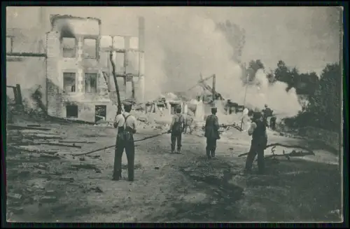 AK 1. WK - Saint-Souplet-sur-Py Ruines Grande Guerre Brand - 1917 Feldpost gel.