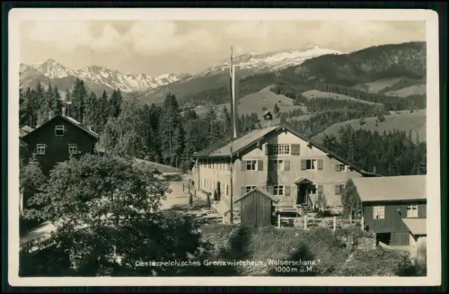 Foto AK - Österreichische Grenzwirtshaus Walserschanz Riezlern im Kleinwalsertal