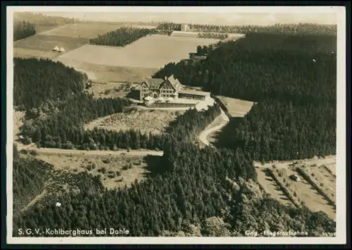 2x Foto AK - Dahle Altena Sauerland, S. G. V. Kohlberghaus und Ehrenmal Luftbild