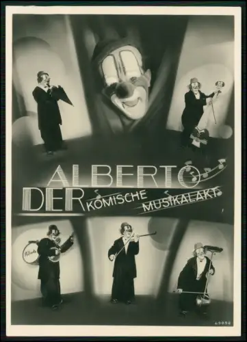 Alberto der komische Musikalakt - Varieté Zirkusdarsteller - 1942 mit Widmung an