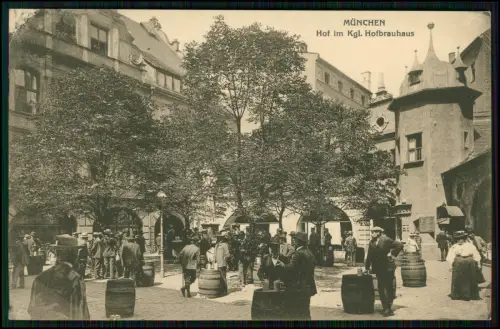 AK - Innenhof im Königlichen Hofbräuhaus in München - Altstadt Am Platzl - 1911