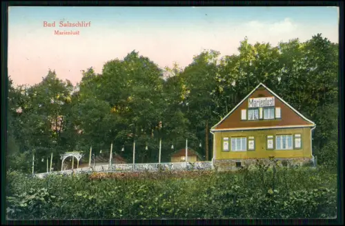 AK - Bad Salzschlirf Haus Marienlust - Pension Gasthof Gasthaus ? -1928 gelaufen