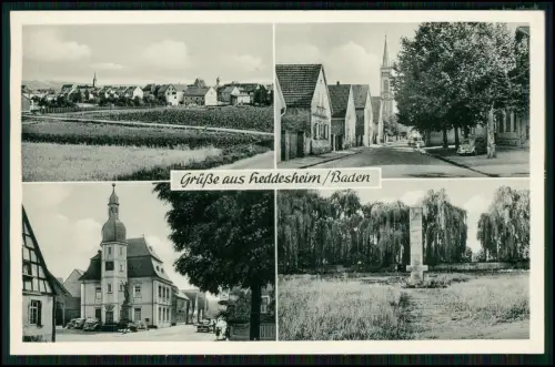 AK - Heddesheim Baden Rhein-Neckar - Collage Mehrfachansicht 4 Motive vom Ort