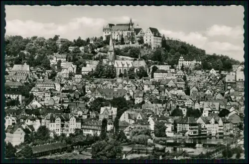 Echt Foto AK - Blick auf Landgrafenschloss - und den Ort Marburg - Cekade Karte
