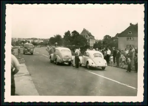 Foto - Unfall VW Käfer Z-OP und PKW RS-C 740  Opladen Leverkusen Remscheid 1955