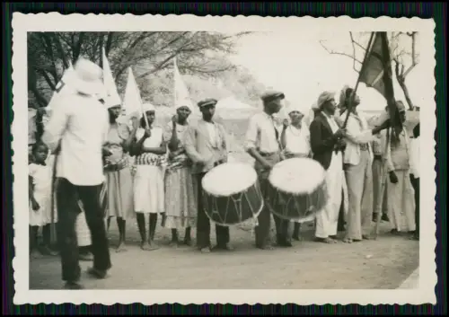 Foto - Marine Menschen Prozession Porto da Praia 1937 Leichenbegräbnis Kapverden