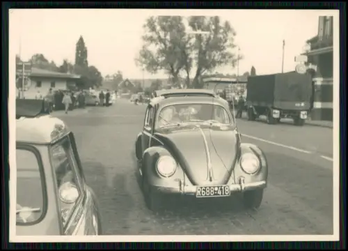 Foto - VW Käfer Volkswagen - Ovali Heckfenster 1953-57 - Kennzeichen R 688-418