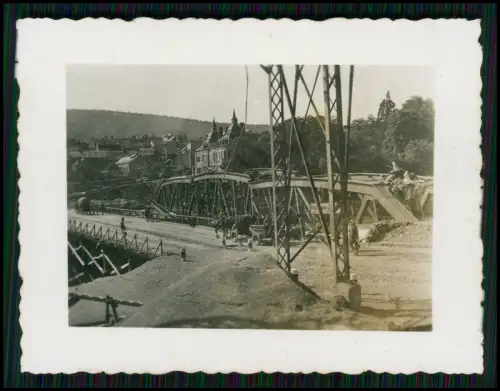 4x Foto - Soldaten Wehrmacht - Brücken Kriegszerstörung - Kampfhandlungen II.WK