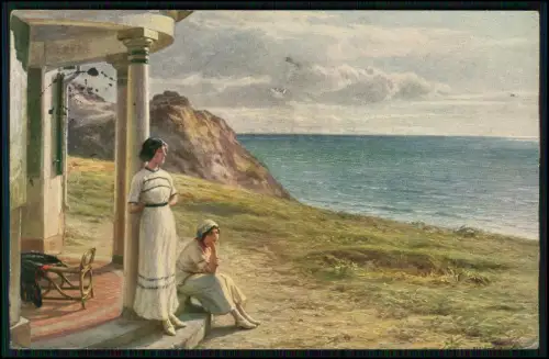 Frau am Meer Schiøtz-Jensen Traumverloren Havet Dänische Kunst Arthur Schüttler