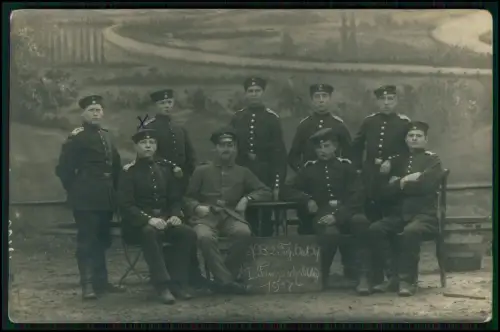 Foto AK - Soldaten N.B. 2. Fußartillerie-Regiment 1. Fernsprech Abteilung 1917