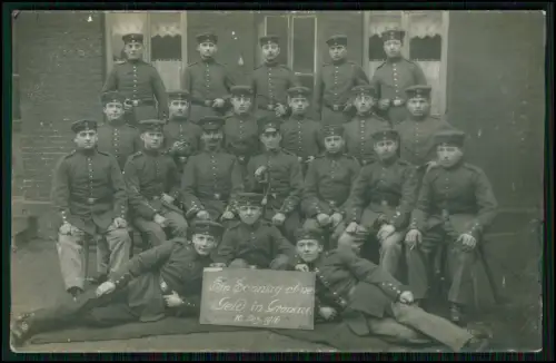 Foto AK - Soldaten Ein Sonntag ohne Geld in Gronau Westf. 10 Dez. 1916 Feldpost