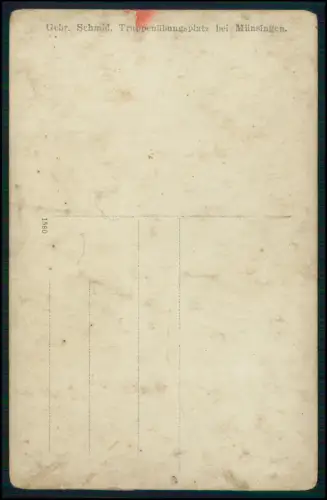 Foto AK Exerzierbild Gruppe Soldaten - Gebr. Schmid Truppenübungsplatz Münsingen