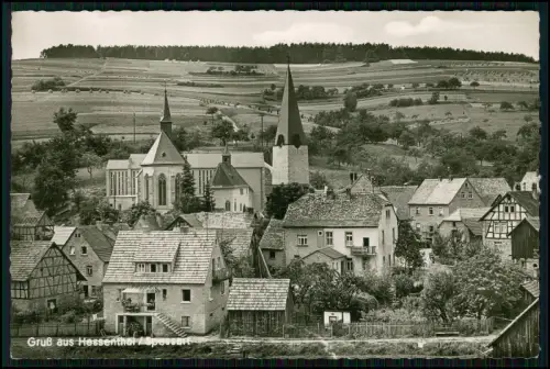 AK Hessenthal Spessart Dorf mit Kirche - Gasthaus Zum Spessart - Heimbuchenthal