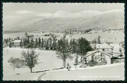 AK Lohberg Osser Grenze Bayerischer Wald Winterliches Dorf mit Kirche im Schnee