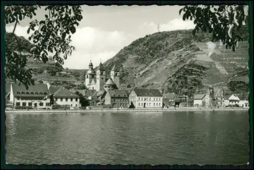 Echt Foto AK Karden Mosel Kastordom - Dorfpanorama mit Kastorkirche und Weinberg