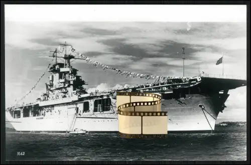 Foto 14x9cm - Flugzeugträger USS Wasp (CV-7) - 1940 Navy Day Guantanamo Bay Kuba