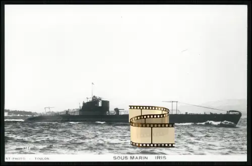 Foto 14x9cm - Iris (Q188) U-Boot - der Minerve -Klasse französische Marine 2.WK