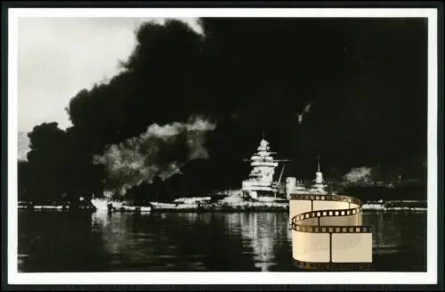 Foto 14x9cm - Schlachtschiff Strasbourg 1942 Toulon v. Besatzung selbst versenkt