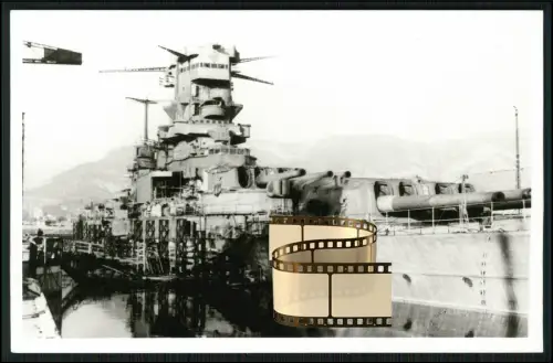 Foto 14x9cm - Schlachtschiff Dunkerque 1942 in Toulon eigene Besatzung versenkt