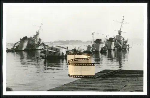 Foto 14x9cm - Großzerstörer Volta - Mogador-Klasse - 1942 Toulon selbst versenkt