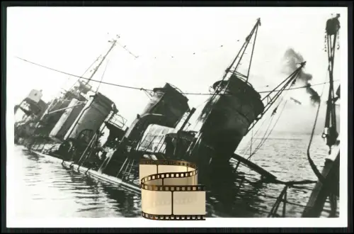 Foto 14x9cm - Französischer Zerstörer Gerfaut - 1942 in Toulon selbst versenkt