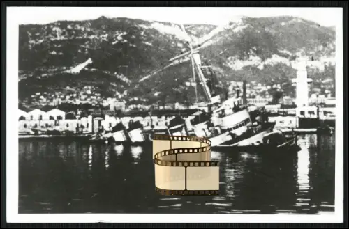 Foto 14x9cm - Französischer Zerstörer Tartu - 1942 in Toulon selbst versenkt