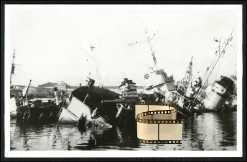 Foto 14x9cm - Französischer Zerstörer Impétueuse - 1942 Toulon selbst versenkt